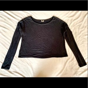 Garage Oh So Soft Cropped Sweater - Charcoal Gray